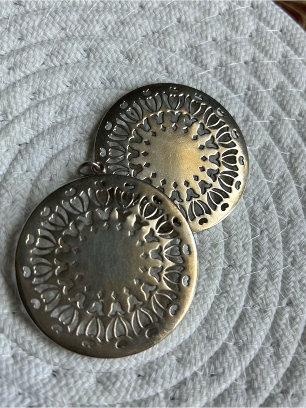 Tiffany & Co. Vintage Ornate Round Vinaigrette Sterling Silver Pendant